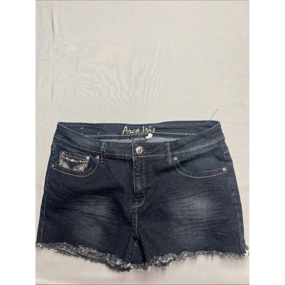 Arco iris Womens Dark Wash Denim Jean Shorts